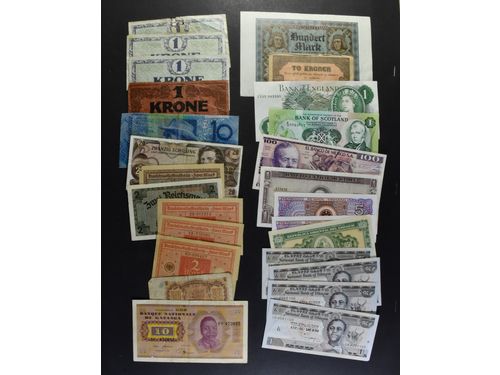 Banknotes, ALL WORLD. 100 banknotes, 1900s, mixed quality.  .