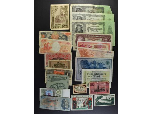 Banknotes, ALL WORLD. 200 banknotes, 1900s, mixed quality.  .