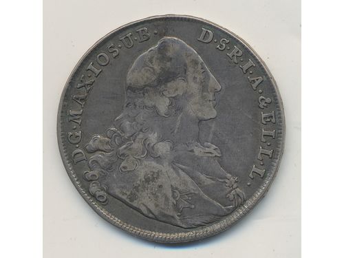 Coins, Germany, Bavaria. KM 519.1, 1 thaler 1760. 27.67 g. F-VF.