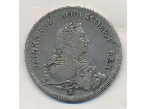 Coins, Germany, Prussia. KM 255, 1 thaler 1750. 22.10 g, LB-A. F.