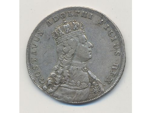 Coins, Sweden. Gustav III, SM 97c, 2 mark  largesse coin 1772. 9.63 g, SMB 99. 1/1+.