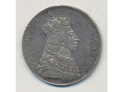 Coins, Sweden. Gustav IV Adolf, SM 45, 1/3 riksdaler largesse coin 1800. 9.73 g, SMB 51. 1+.
