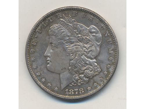 Coins, U.S.A. KM 110, 1 dollar 1878. 26.68 g, S. XF-UNC.