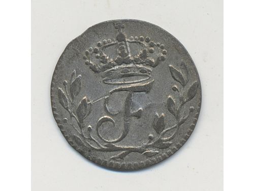 Coins, Sweden. Fredrik I, SM 158, 1 öre 1723. 1.19 g, SMB 164, 1723 on 2. 1/1+.