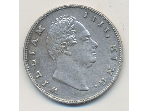 Coins, India. KM 450, 1, 1 rupee 1835. 11.66 g. VF.