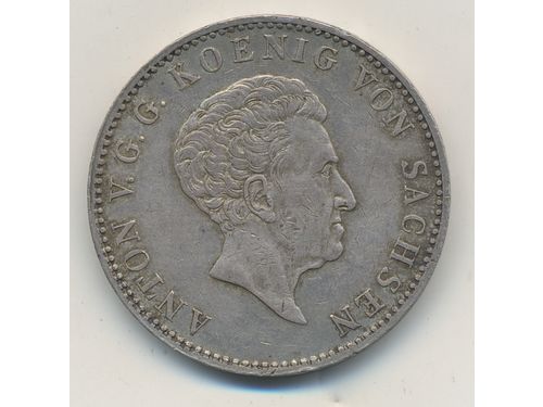 Coins, Germany, Saxony. KM 1121, 1 thaler 1836. 27.96 g. G. VF.