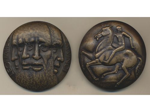 Medals, non-regal, Sweden. 1974. 339 g, Leonardo Da Vinci, Kauko Räsänen, 60 MM, No: 223 of 1500. 0.