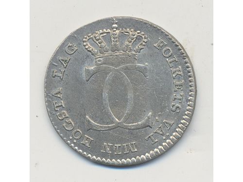 Coins, Sweden. Karl XIII, SM 25, 1/24 riksdaler 1810. 2.64 g, SMB17. 01/0.