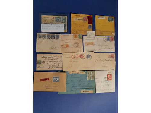 Germany, mixed. Accumulation covers 1870s–1940s. Mix of mostly covers and cards, incl. additional services, also some sent to abroad, etc. Mostly good quality. (100)