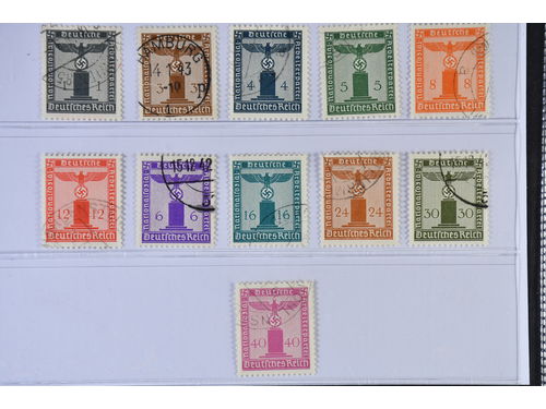Germany, Reich. Official Michel 155–65 used, 1942 SET (11). EUR 300