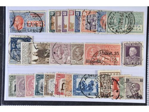 Italy. Used 1923–28. All different, e.g. Mi 205, 206-11, 213, 233, 224B, 239, 253-54, 267, 269. Mostly good quality. Mi € 726 (27)