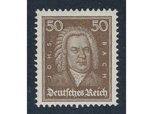 Germany, Reich. Michel 396 ★★, 1926 Famous Germans 50 pf sienna. EUR 170