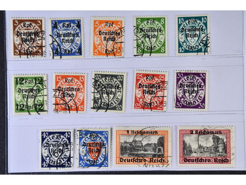 Germany, Reich. Michel 716–29 used, 1939 Overprints SET (14). EUR 220