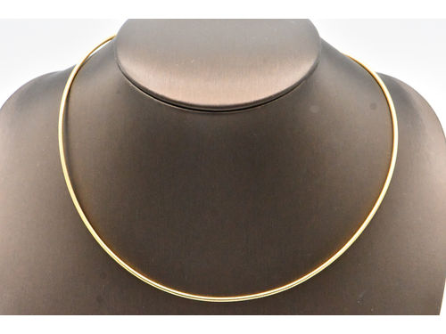 Halsring, Other. Gold necklace Omega (very flexible).   Beskrivning på SVENSKA: Guldhalsring Omega (mycket flexibel).</i>