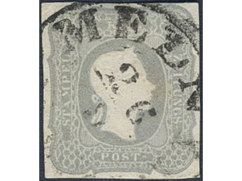 Austria. Michel 23 used, 1861 Newspaper stamp (1.05 Kr) lilac-grey. EUR 200