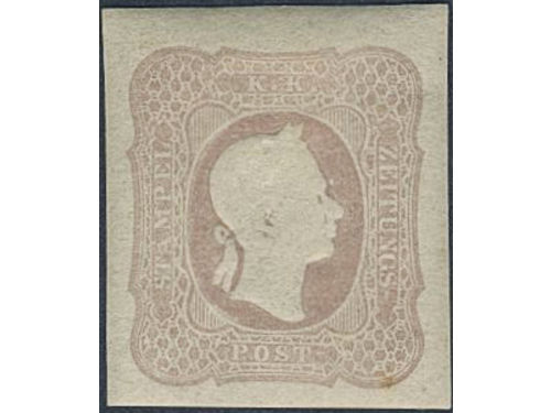Austria. Michel 23 ★, 1861 Newspaper stamp (1.05 Kr) lilac-grey. EUR 200