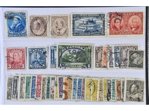 Canada. Used 1870–1930. All different, e.g. Mi 37, 71, 81, 87, 126, 130, 148, 154-55. Mostly good quality. Mi € 507 (40)