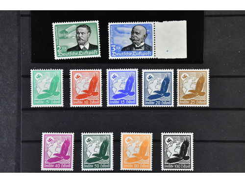 Germany, Reich. Michel 529–39 ★★, 1934 Air Mail SET cheapest gum rippling (11). EUR 850