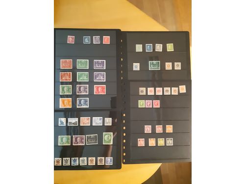 Sweden. Collection ★★/★ 1860s–1960s on visir leaves. Selected stamps and pairs, a few classic without gum, from 1892 mostly mnh. Mostly good quality. (180)