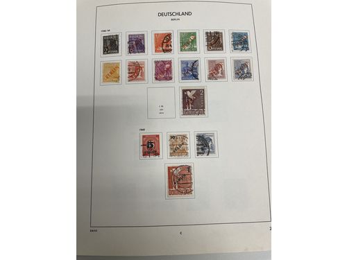 Germany, Berlin. Accumulation used 1948–1989 on leaves with stamp mounts Fine quality. (700)