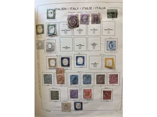 Italy. Collection. ★/⊙ old–ca. 2000 in thick album. Thousands of stamps. Please see a selection of scans at www.philea.se.