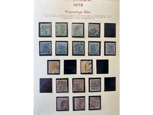 Sweden. Collection used 1855–1963 in Estett album. Please see a selection of scans at www.philea.se. Mixed quality.