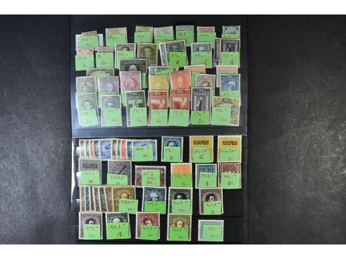 Austria. Mostly ★★. Lot older and newer stamps on 18 stock cards with several better stamps/sets.