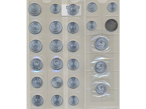 Coins, China. 25 coins, China and Vietnam, 1957–1998. UNC.