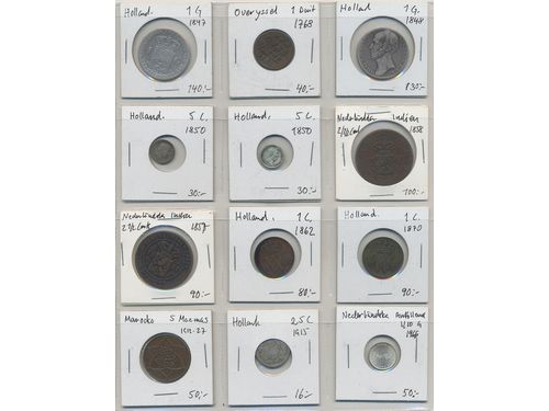 Coins, ALL WORLD. 144 Dutch coins, 18th–20th century. Please inspect!  .