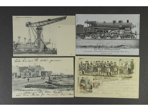 Germany, mixed. Picture postcards. Box with postcards, almost all in the old size. Mainly topographical incl Gruss Aus-type and other nice cards. (1200). Approx. 6 kg.