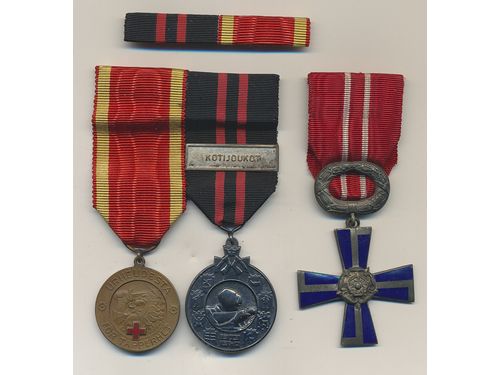 Medals, non-regal, Finland. Three medals, WW2, 1939–41, mixed quality.  .