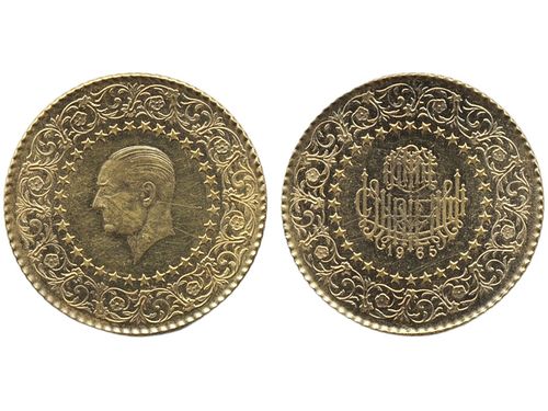 Coins, Turkey. KM 871, 50 kurush 1965. 3.51 g. VF.