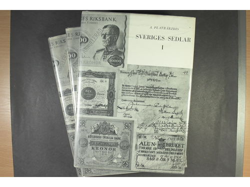 Numismatic literature. A. Platbarzdis Sveriges Sedlar I–III, 1963. 01/0.