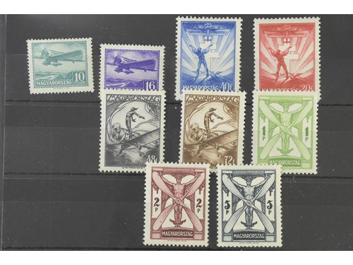 Hungary. Michel 502–10 ★★, 1933 Air Mail SET (9). Very fine. EUR 380