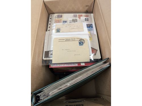 Sweden. Accumulation ★★/★/⊙ 1858–ca. 2010 in box. With most collection and duplicates in stockbooks (seven). Approx. 10&nbsp;kg.