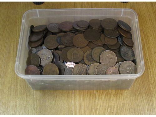 Coins, Sweden. 4235g 1, 2, 5 öre