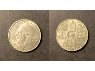 Storbritannien George V (1910-1936) 1 florin 1921, UNC