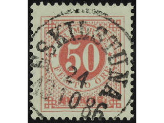 Sweden. Facit 36h used , 50 öre carmine-rose on calendered paper. EXCELLENT cancellation …