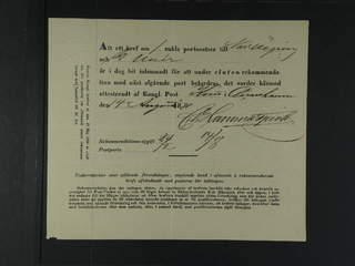 Sweden. Postal document. Unnumbered, early receipt for closed registered mail, regarding …