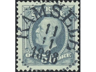 Sweden. Facit 59 used , 1891 Oscar II 50 öre grey. EXCELLENT cancellation RAMSELE …