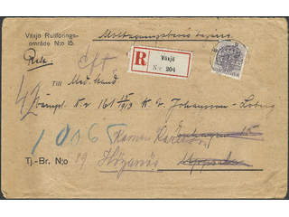 Sweden. Official Facit Tj53 on cover, 35 öre on interesting registered cover with return …