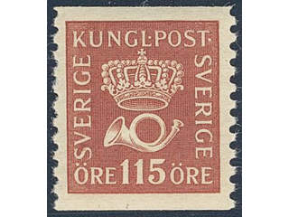 Sweden. Facit 170a ★★ , 115 öre red-brown. Signed BG.