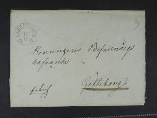 Sweden. K county. CARLSKRONA 17.6.1832, arc postmark. Type 2 on cover sent to …