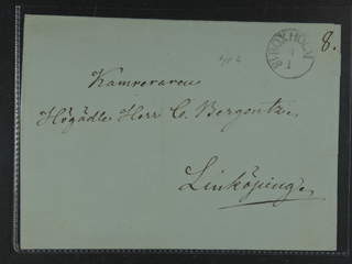 Sweden. E county. BOXHOLM 4.1.18xx, arc postmark. Type 2 without date figures on cover …