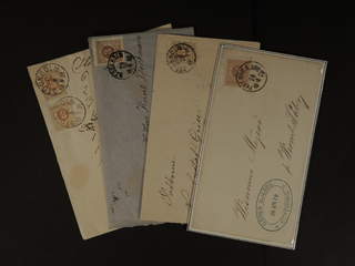 Sweden. Facit 28 cover , 3 öre on three local covers, of which one with 2-fold postage, …
