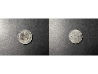 Lettland 1 lats 1924, AU/UNC