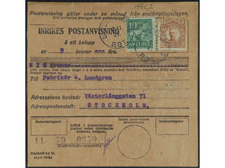 Sweden. Facit 144Acz, 84 cover , 10 öre with vm / + KPV together with 15 öre Gustaf V in …