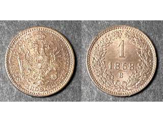 Österrike Franz Joseph I (1848-1916) 1 kreuzer 1858 B, UNC