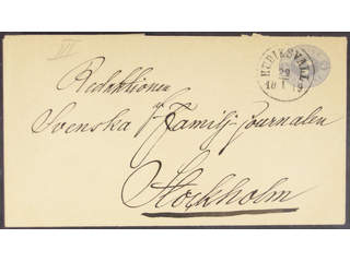 Sweden. Postal stationery, stamped envelope Facit Fk1IIIg , Stamped envelope 12 öre type …