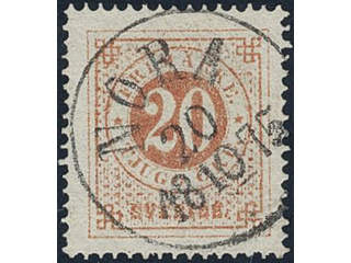 Sweden, Sverige, Sverige, Sverige. Facit 22e used, 20 öre brownish red. Very beautiful …
